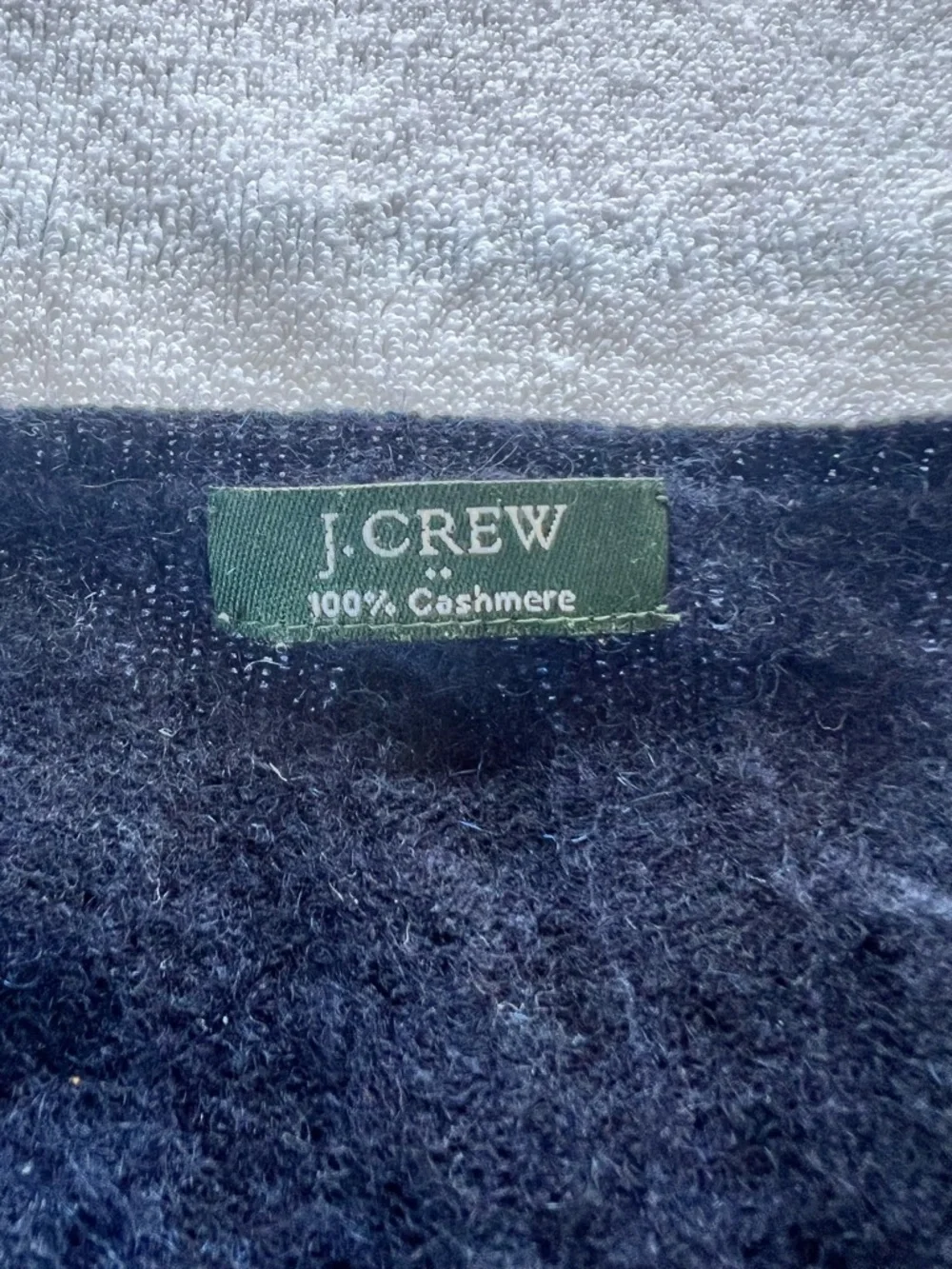 J. Crew Navy Cable Knit Cashmere Sweater - Picture 5 of 5